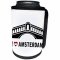 3dRose Carsten Reisinger - Illustrations - I Love Amsterdam Prankster Design Cool Rialto Bridge - Can Cooler Bottle Wrap (cc_264631)