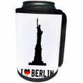 3dRose Carsten Reisinger - Illustrations - I Love Berlin Prankster Design Cool Statue of Liberty - Can Cooler Bottle Wrap (cc_264632)