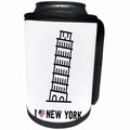 3dRose Carsten Reisinger - Illustrations - I Love New York Prankster Design Leaning Tower of Pisa - Can Cooler Bottle Wrap (cc_264638)