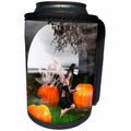 3dRose WhiteOak Art Designs Halloween - Happy Halloween Fairy Witch sitting - Can Cooler Bottle Wrap (cc_26464)