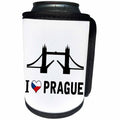 3dRose Carsten Reisinger - Illustrations - I Love Prague Prankster Design London Tower Bridge - Can Cooler Bottle Wrap (cc_264640)