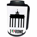 3dRose Carsten Reisinger - Illustrations - I Love Rome Prankster Design London Brandenburg Gate - Can Cooler Bottle Wrap (cc_264641)