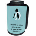 3dRose TNMGraphics Scripture - Bible Scripture Alpha and Omega Rev 22 - Can Cooler Bottle Wrap (cc_264648)