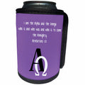 3dRose TNMGraphics Scripture - Bible Scripture Alpha and Omega Rev 1 - Can Cooler Bottle Wrap (cc_264649)