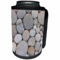 3dRose Andrea Haase Still Life Photography - Grey pebble with one heart shaped stone - Can Cooler Bottle Wrap (cc_264677)