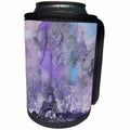3dRose Andrea Haase Art Illustration - Paris watercolor illustration purple - Can Cooler Bottle Wrap (cc_264695)