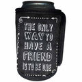3dRose Andrea Haase Inspirational Typography - Chalkboard typography sign with hand lettering quote friendship - Can Cooler Bottle Wrap (cc_264717)