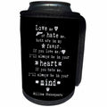 3dRose Andrea Haase Inspirational Typography - Shakespeare philosophy quote about love and hate - Can Cooler Bottle Wrap (cc_264730)
