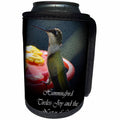 3dRose WhiteOak Photography Animal Prints - Hummingbird Joy Picture of a Hummingbird - Can Cooler Bottle Wrap (cc_26474)