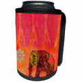 3dRose Andrea Haase Animals Illustration - Collage painting with Indian elephant - Can Cooler Bottle Wrap (cc_264752)
