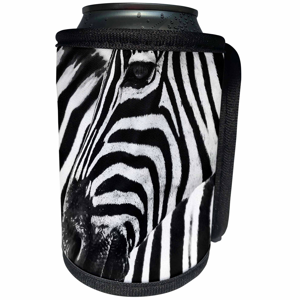 3dRose Andrea Haase Animals Photography - Zebras black and white - Can Cooler Bottle Wrap (cc_264757)