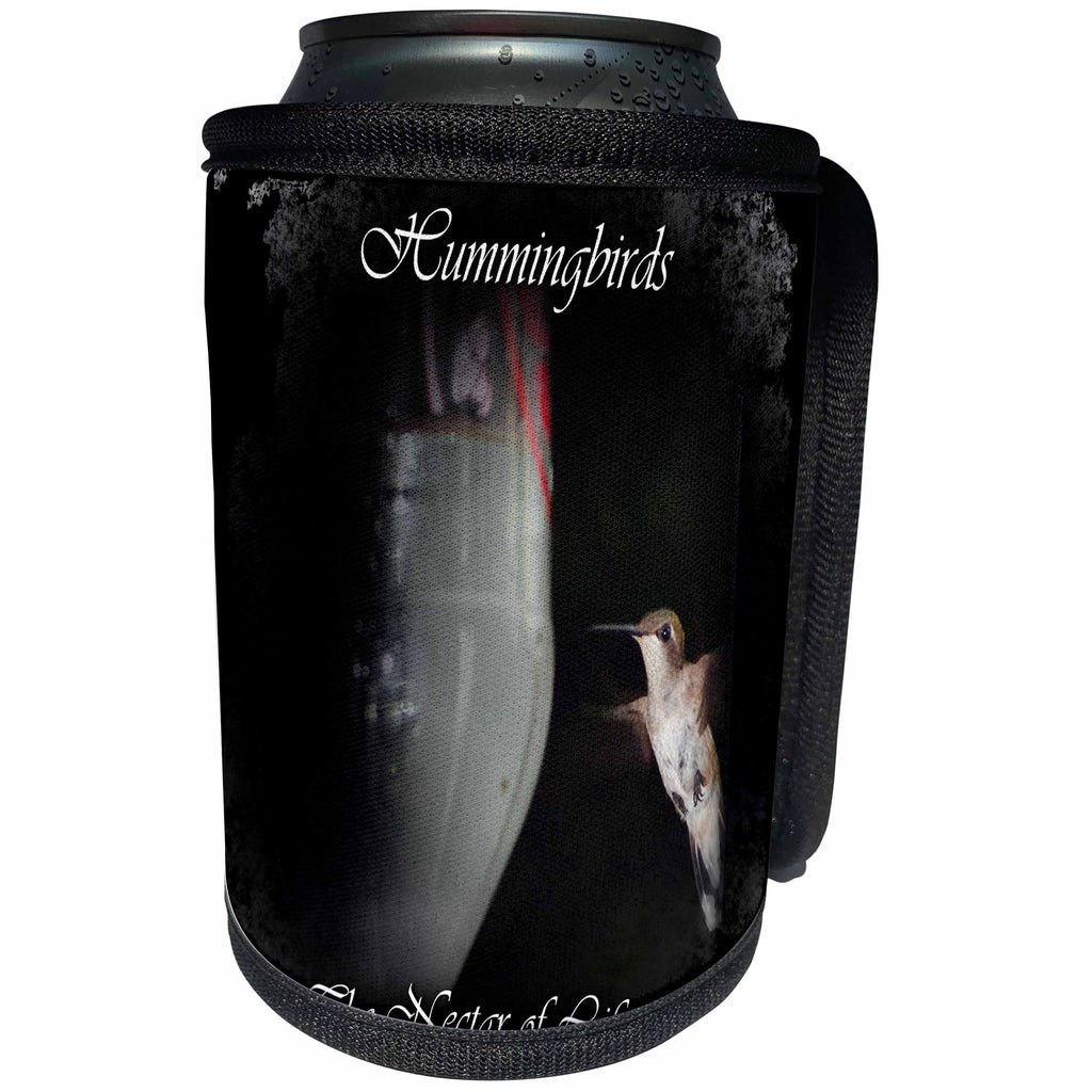 3dRose WhiteOak Photography Animal Prints - Nectar of Life Hummingbird Inspiration - Can Cooler Bottle Wrap (cc_26476)