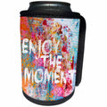 3dRose Andrea Haase Inspirational Typography - Typography motivational art illustration enjoy the moment - Can Cooler Bottle Wrap (cc_264814)