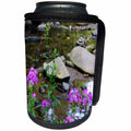 3dRose WhiteOak Photography Nature Scenes - Beauty of Simplicity Creek and flowers photo - Can Cooler Bottle Wrap (cc_26486)