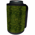 3dRose Anne Marie Baugh - Animal Print - Green Alligator Print - Can Cooler Bottle Wrap (cc_264932)