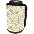 3dRose Anne Marie Baugh - Animal Print - Gold and White Cheetah Print - Can Cooler Bottle Wrap (cc_264948)