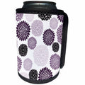 3dRose Anne Marie Baugh - Patterns - Pretty Purple Mum Flower Pattern - Can Cooler Bottle Wrap (cc_265056)