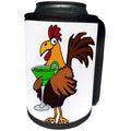 3dRose All Smiles Art Drinking - Funny Cool Rooster Drinking Margarita Cartoon - Can Cooler Bottle Wrap (cc_265062)