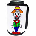 3dRose All Smiles Art Funny - Cute Funny Evil Scary Clown Cartoon - Can Cooler Bottle Wrap (cc_265109)