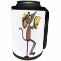 3dRose All Smiles Art Food - Funny Cute Mouse eating taco Cartoon - Can Cooler Bottle Wrap (cc_265114)