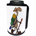 3dRose All Smiles Art Sports and Hobbies - Cool Funny Camel Hiking Cartoon - Can Cooler Bottle Wrap (cc_265125)