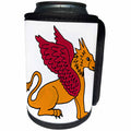 3dRose All Smiles Art Animals - Amusing Cute Griffin Mythology Cartoon - Can Cooler Bottle Wrap (cc_265141)