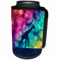 3dRose Phil Perkins - Animals - Pop Art Bokeh Circles With Giraffe - Can Cooler Bottle Wrap (cc_265143)