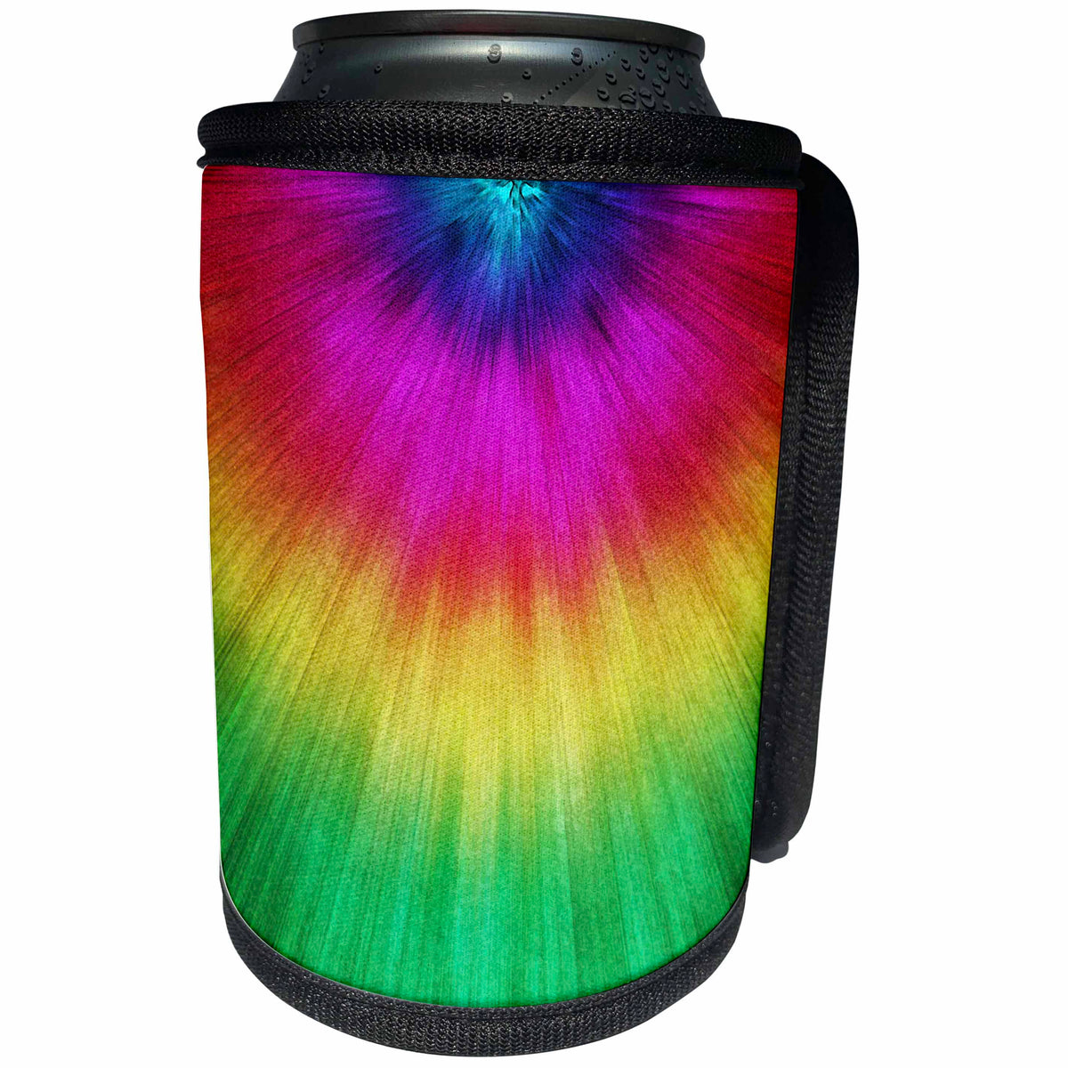 3dRose Phil Perkins - Graphic Design - Vibrant Tie Dye With Texture - Can Cooler Bottle Wrap (cc_265146)