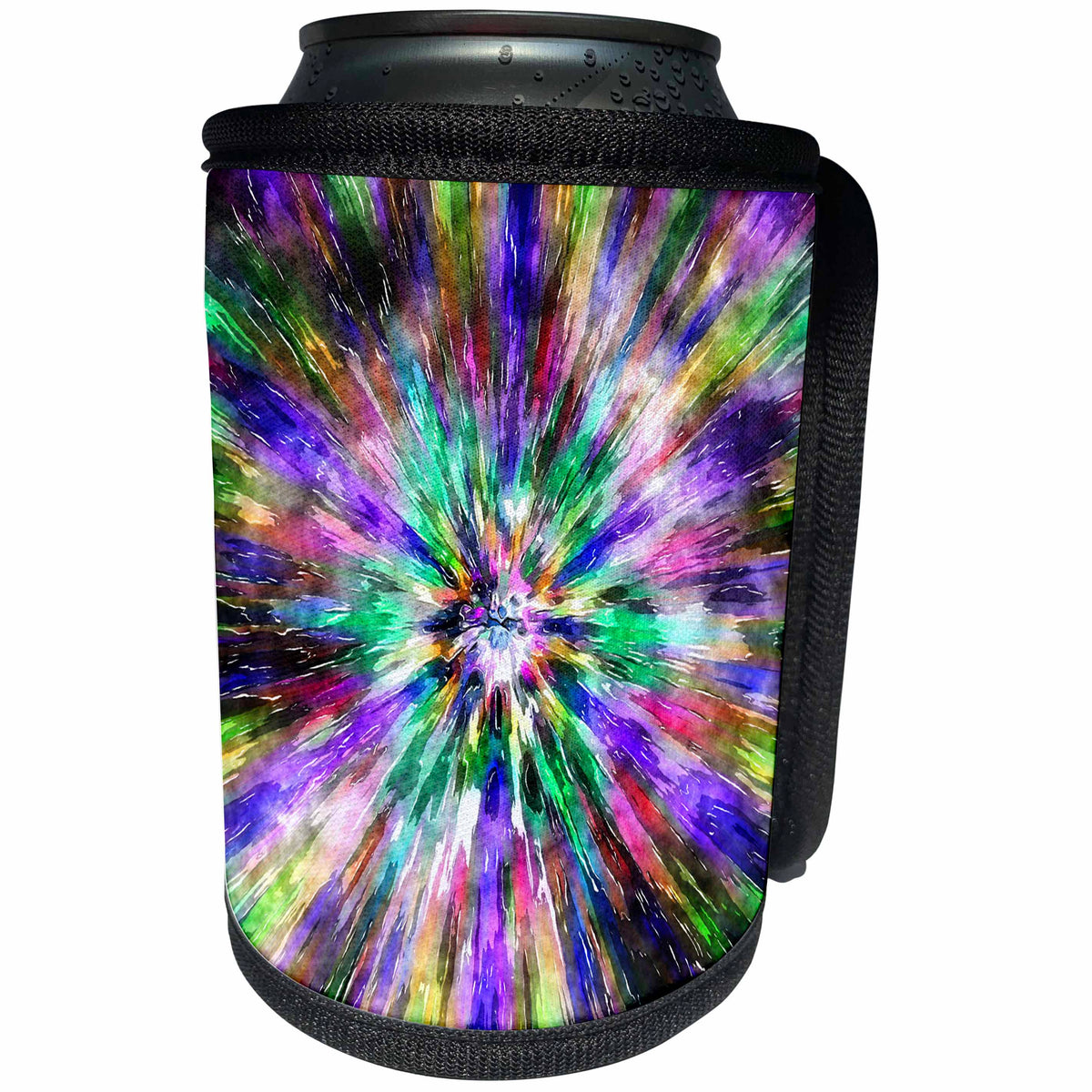 3dRose Phil Perkins - Graphic Design - Colorful Spectrum Tie Dye - Can Cooler Bottle Wrap (cc_265149)