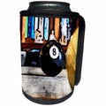 3dRose Phil Perkins - Graphic Design - Eight Ball Corner Pocket Pool - Can Cooler Bottle Wrap (cc_265153)