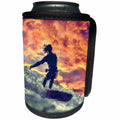 3dRose Phil Perkins - Summertime - Painted Big Waves Surfer - Can Cooler Bottle Wrap (cc_265157)