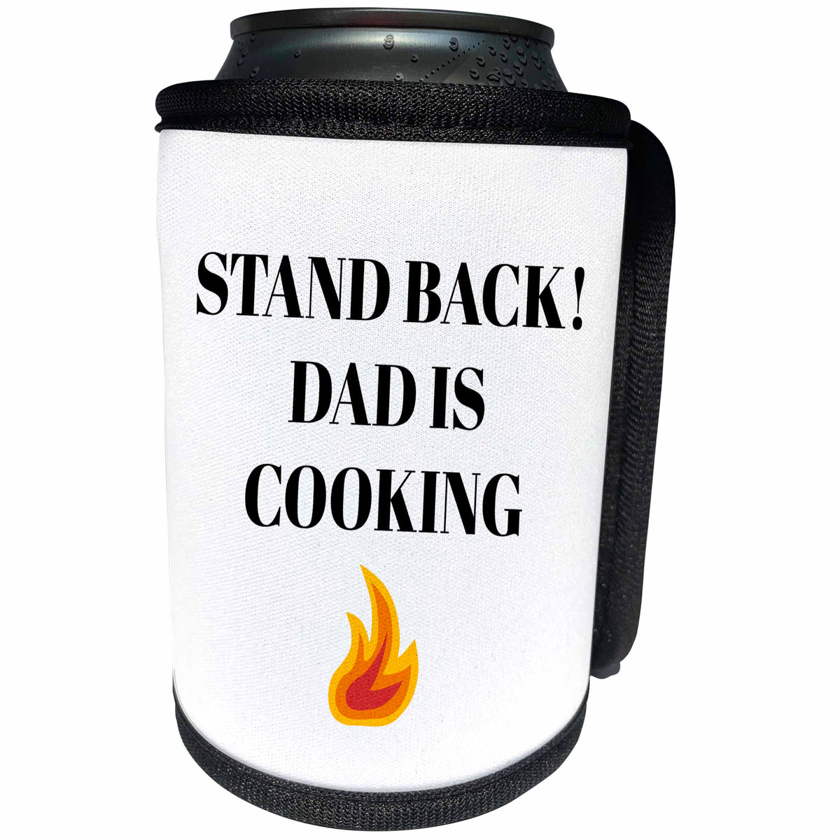 3dRose BrooklynMeme Funny Sayings - Stand back Dad is cooking - Can Cooler Bottle Wrap (cc_265187)