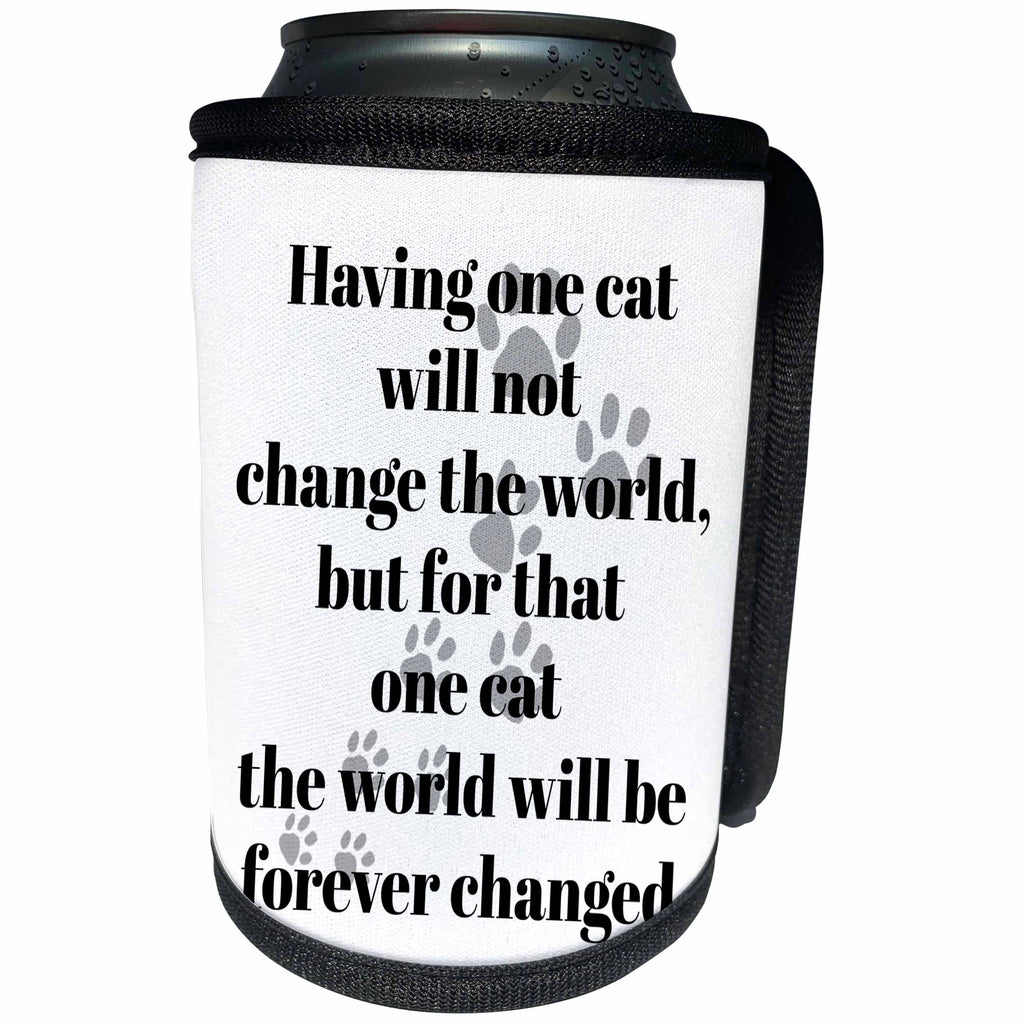 3dRose BrooklynMeme Sayings - For cat lovers - Can Cooler Bottle Wrap (cc_265199)