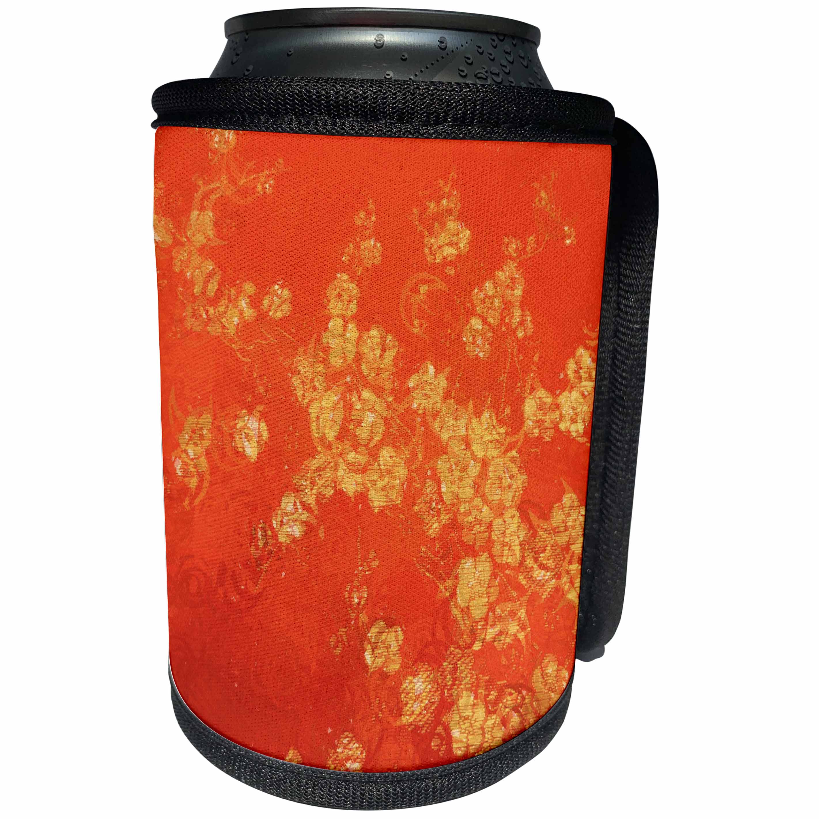 3dRose Florene Contemporary - Flat Rose Red - Can Cooler Bottle Wrap (cc_26520)
