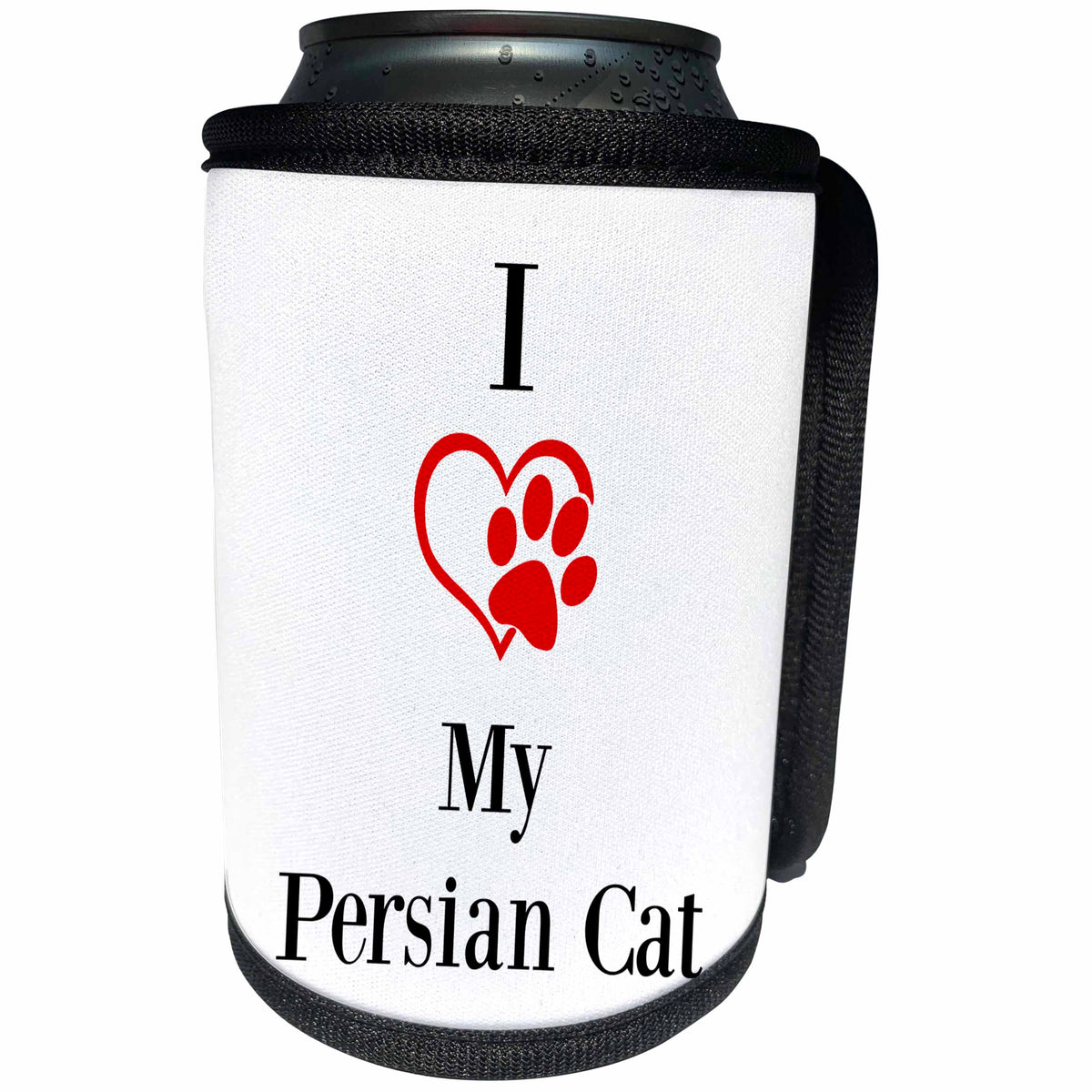 3dRose BrooklynMeme Pet Sayings - I love my Persian Cat - Can Cooler Bottle Wrap (cc_265207)