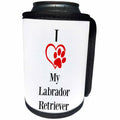 3dRose BrooklynMeme Pet Sayings - I love my Labrador Retriever - Can Cooler Bottle Wrap (cc_265219)