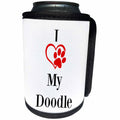 3dRose BrooklynMeme Pet Sayings - I love my Doodle - Can Cooler Bottle Wrap (cc_265225)