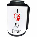 3dRose BrooklynMeme Pet Sayings - I love my Boxer - Can Cooler Bottle Wrap (cc_265227)