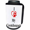 3dRose BrooklynMeme Pet Sayings - I love my Coonhound - Can Cooler Bottle Wrap (cc_265232)