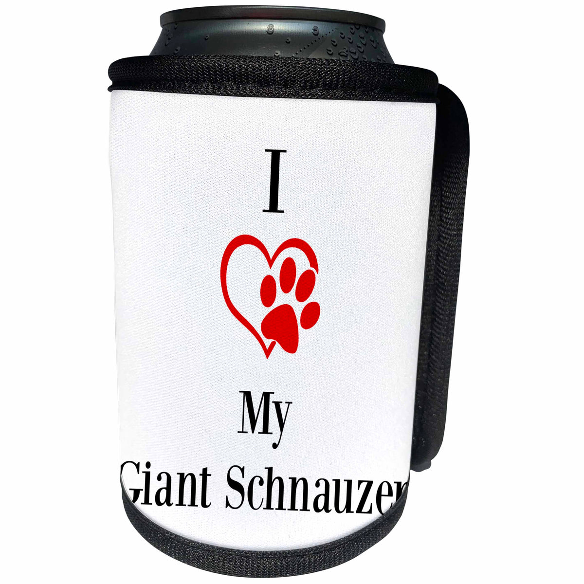 3dRose BrooklynMeme Pet Sayings - I love my Giant Schnauzer - Can Cooler Bottle Wrap (cc_265242)