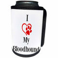 3dRose BrooklynMeme Pet Sayings - I love my Bloodhound - Can Cooler Bottle Wrap (cc_265249)