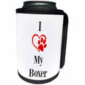 3dRose BrooklynMeme Pet Sayings - I love my Boxer - Can Cooler Bottle Wrap (cc_265257)