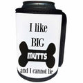 3dRose BrooklynMeme Pet Sayings - I like BIG Mutts and I cannot lie - Can Cooler Bottle Wrap (cc_265259)