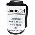 3dRose BrooklynMeme Sayings - January Girl - Can Cooler Bottle Wrap (cc_265260)