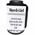 3dRose BrooklynMeme Sayings - March Girl - Can Cooler Bottle Wrap (cc_265262)