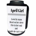 3dRose BrooklynMeme Sayings - April Girl - Can Cooler Bottle Wrap (cc_265263)