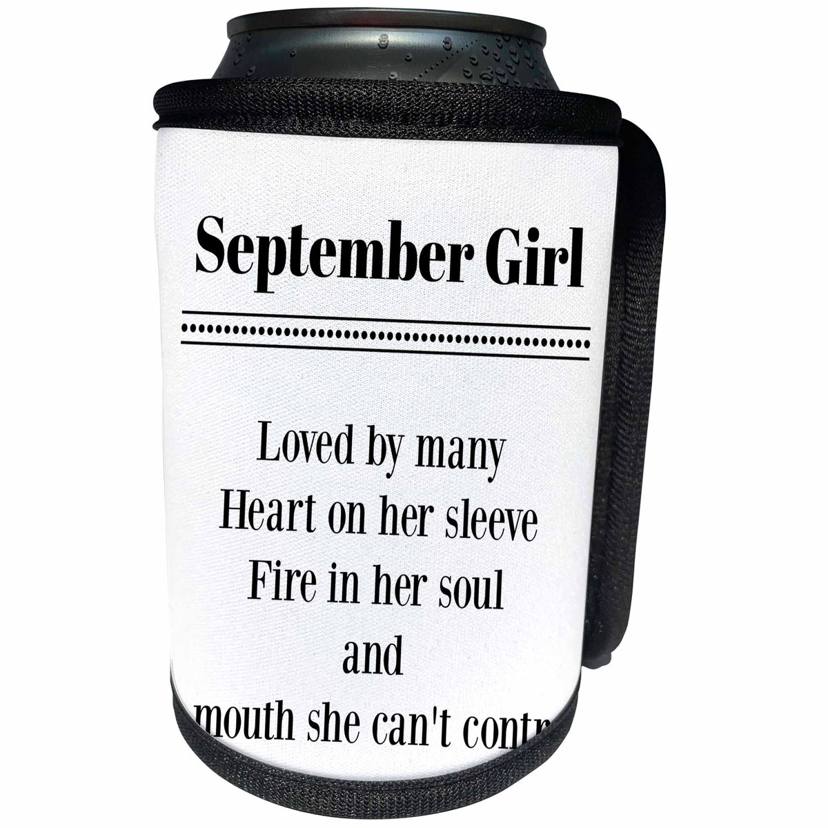 3dRose BrooklynMeme Sayings - September Girl - Can Cooler Bottle Wrap (cc_265268)