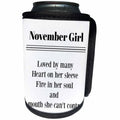 3dRose BrooklynMeme Sayings - November Girl - Can Cooler Bottle Wrap (cc_265270)