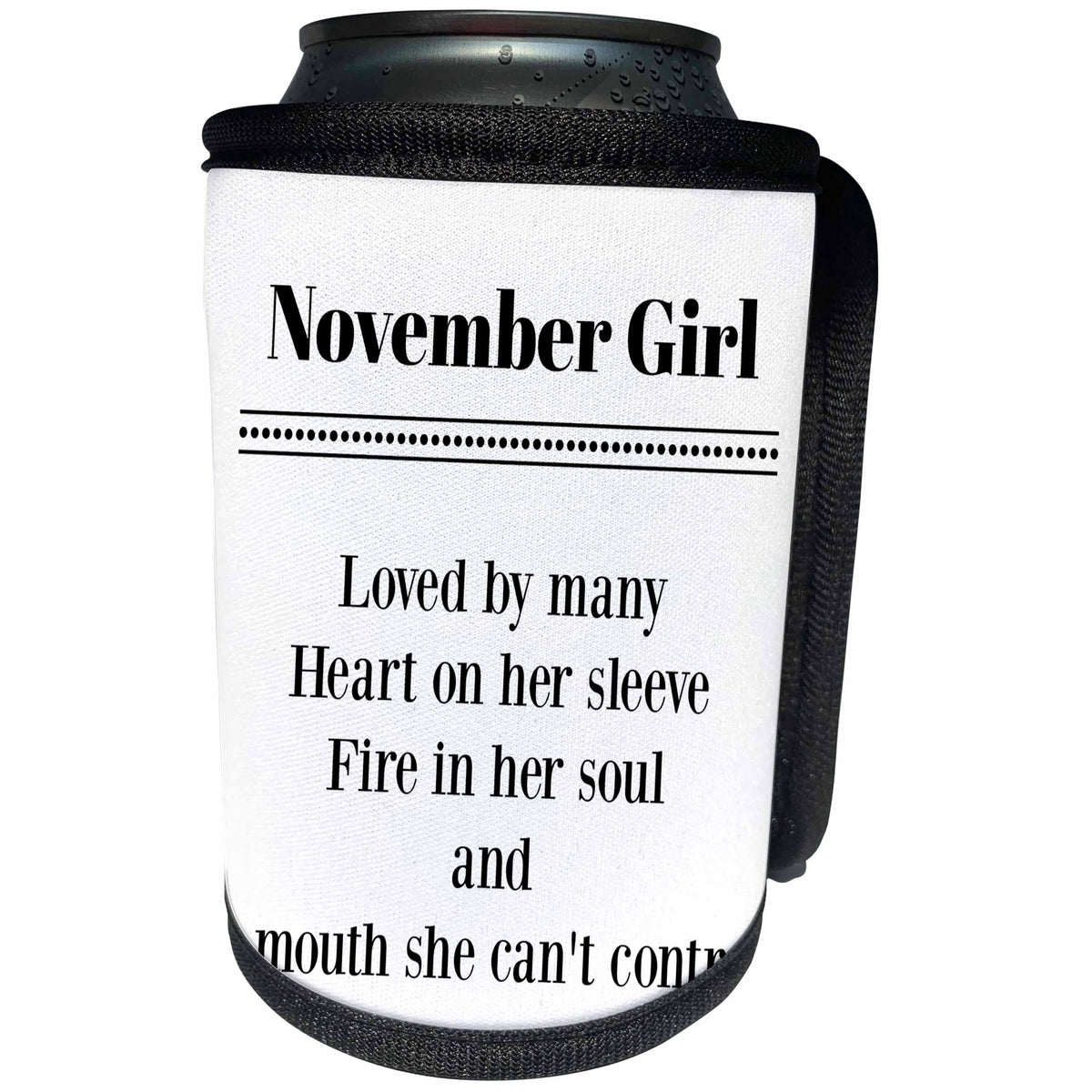 3dRose BrooklynMeme Sayings - November Girl - Can Cooler Bottle Wrap (cc_265270)