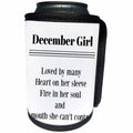 3dRose BrooklynMeme Sayings - December Girl - Can Cooler Bottle Wrap (cc_265271)